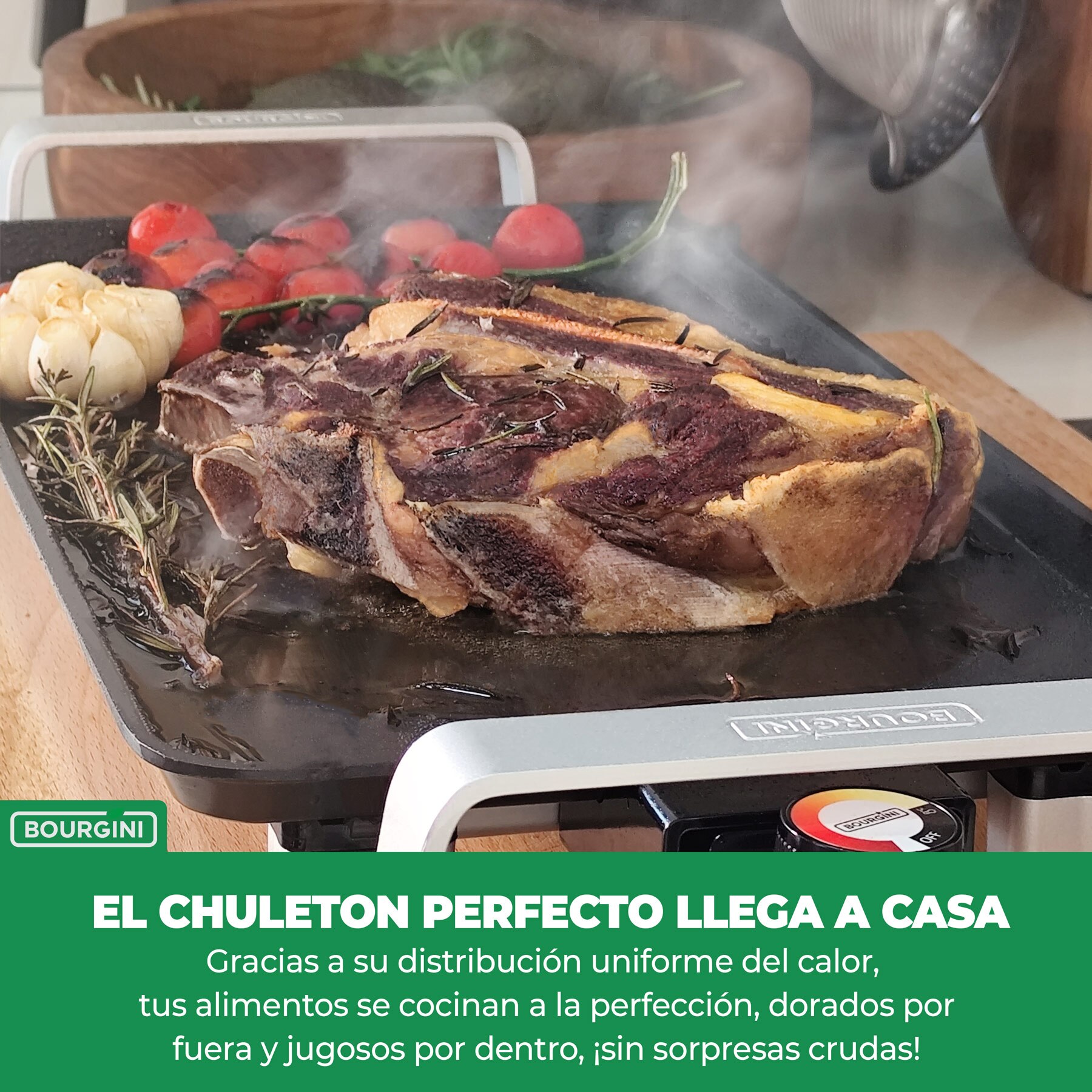 Plancha de asar Bourgini con revestimiento cerámico 5