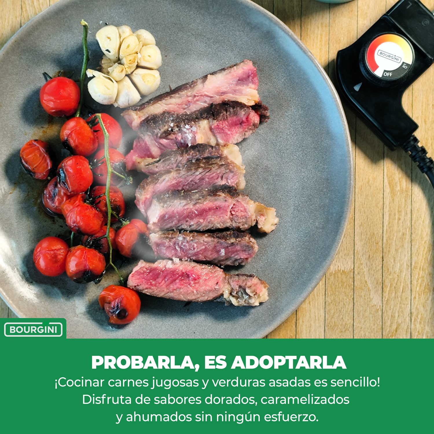 Plancha de asar Bourgini con revestimiento cerámico 6
