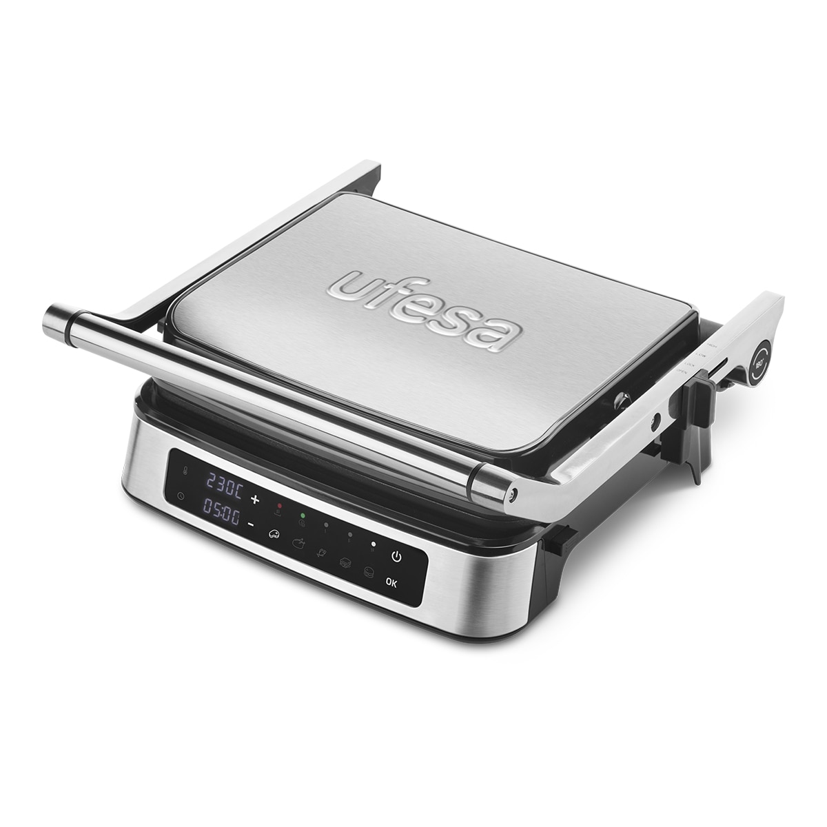 Grill Ufesa Everest con pantalla táctil Inox-2