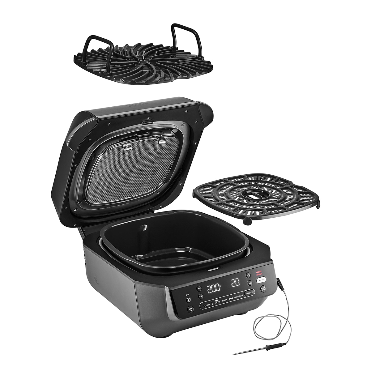 Freidora aire con parrilla/grill de interior 5 en 1 Ninja Foodi EG351EU - Plateado Plateado-2