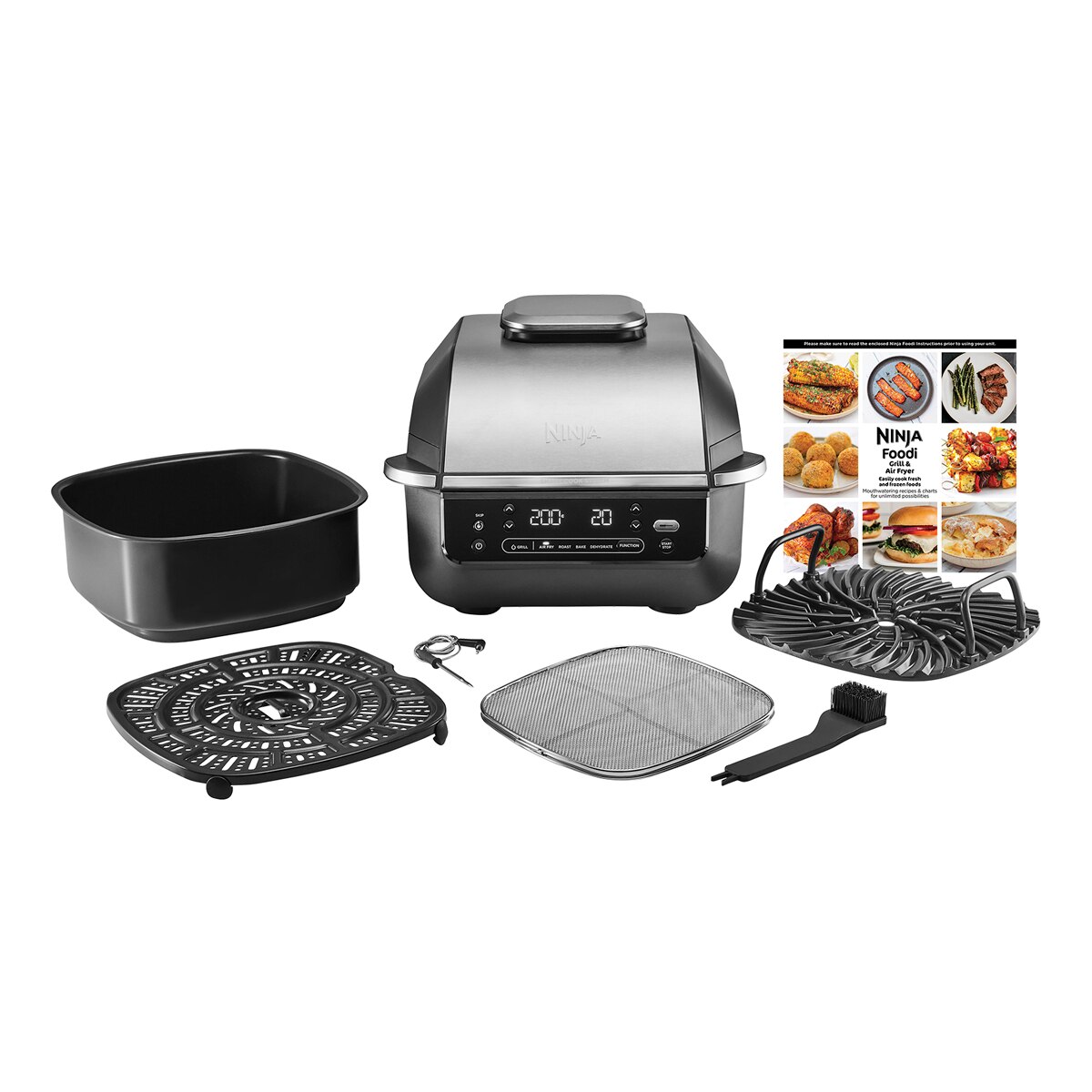 Freidora aire con parrilla/grill de interior 5 en 1 Ninja Foodi EG351EU - Plateado Plateado-7