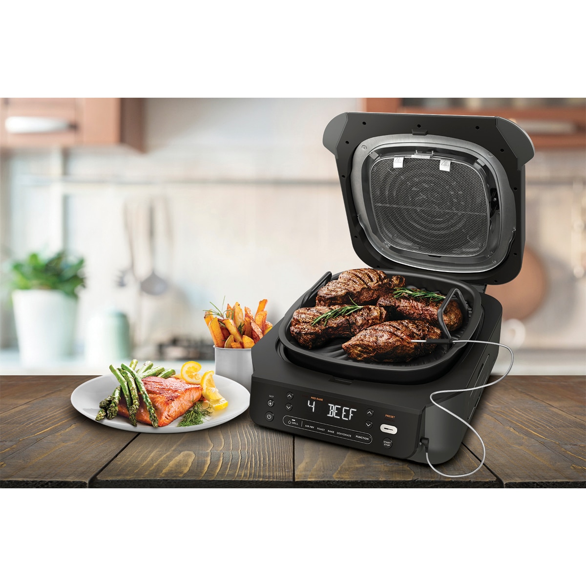 Freidora aire con parrilla/grill de interior 5 en 1 Ninja Foodi EG351EU - Plateado Plateado-8
