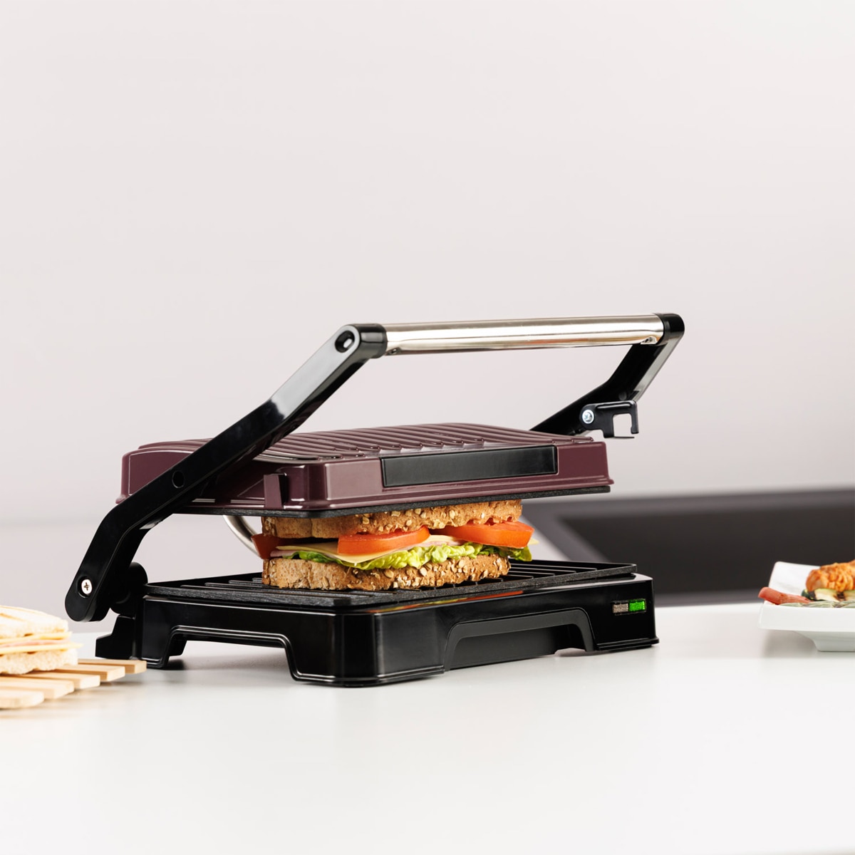Grill Taurus Toast&Co apertura 180º Granate / Negro-5