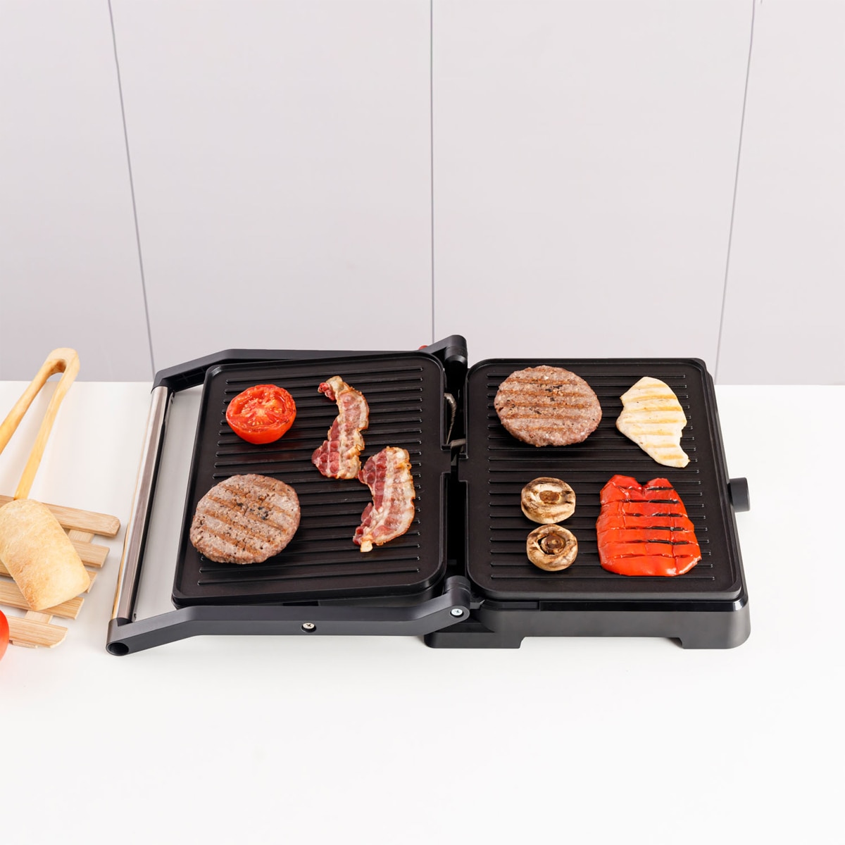 Grill Taurus Bistro apertura 180º Inox / Negro-3