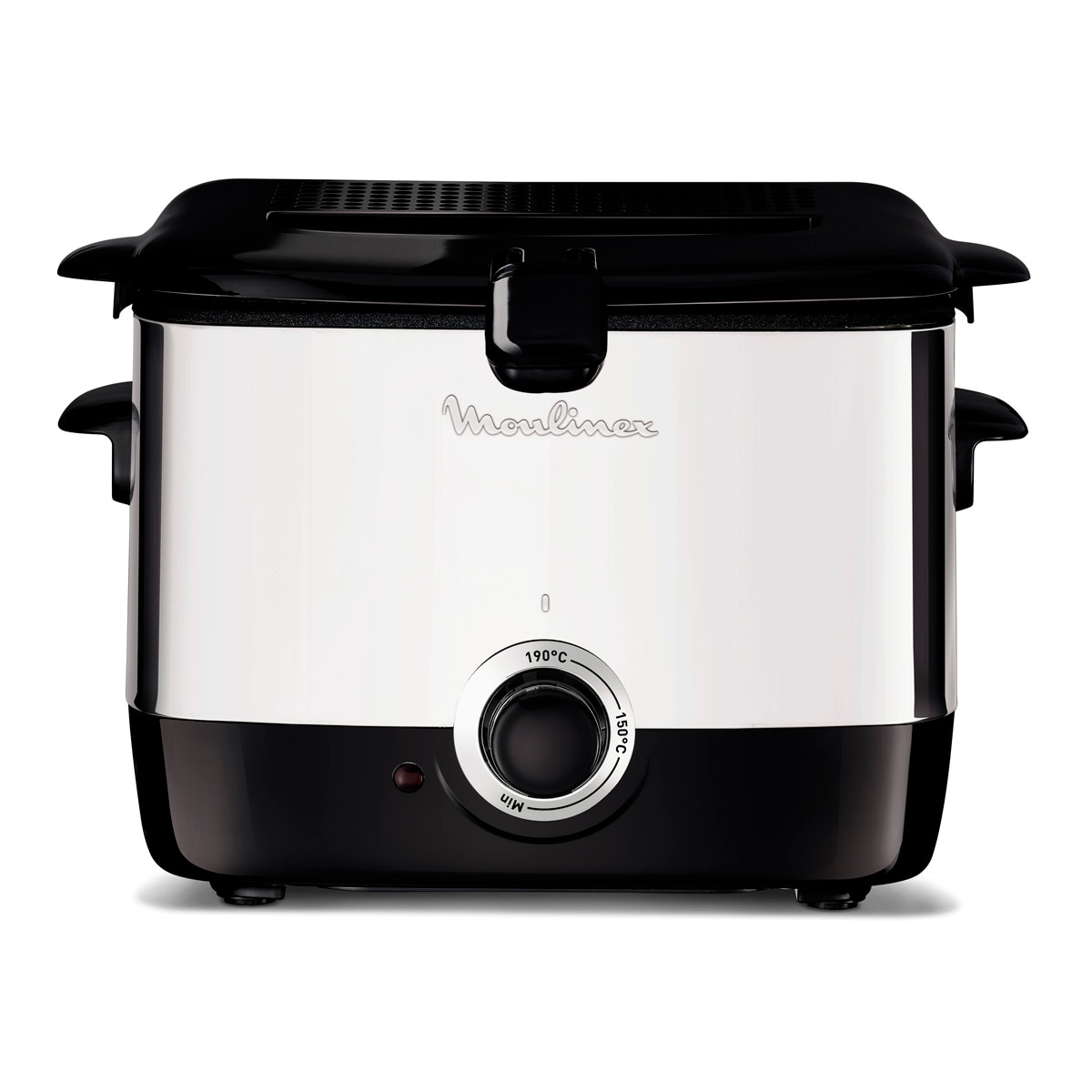 Freidora Moulinex Minifrito AF2200 con capacidad de 1 litro, tapa con ventanilla. - Inox / Negro Inox / Negro-3