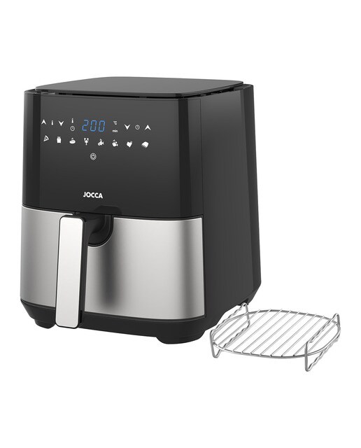 Freidora de aire Jocca Digital con 5L de capacidad. Incluye libro de recetas - Negro Negro-1