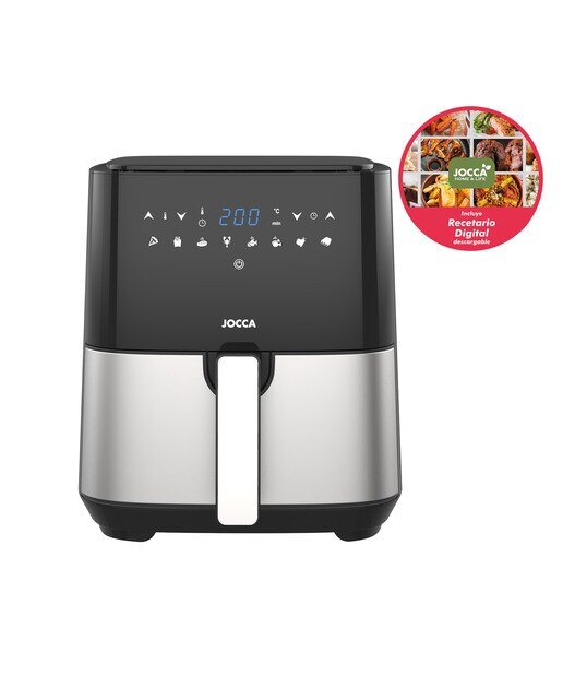 Freidora de aire Jocca Digital con 5L de capacidad. Incluye libro de recetas - Negro Negro-3