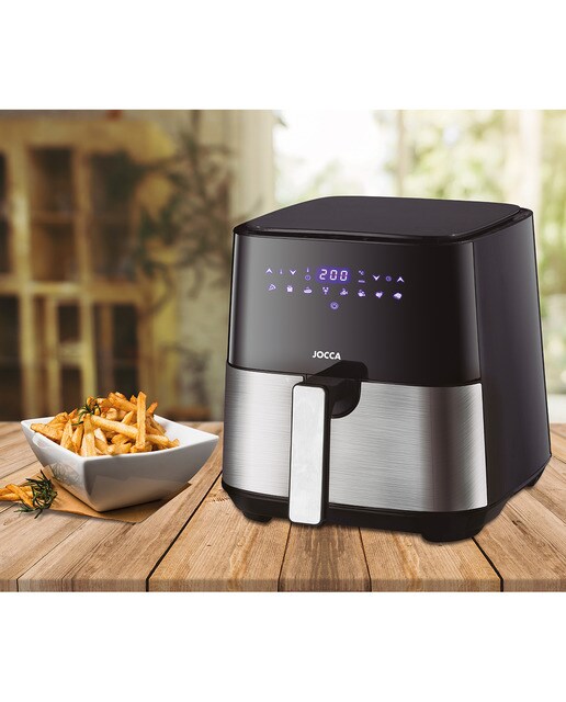Freidora de aire Jocca Digital con 5L de capacidad. Incluye libro de recetas - Negro Negro-7