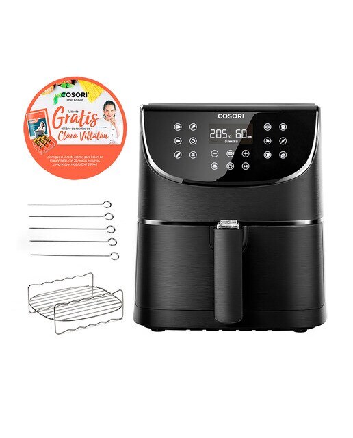 Freidora de aire Cosori Premium Chef Edition con 11 modos de cocción + Libro de recetas exclusivo - Negro Negro-2