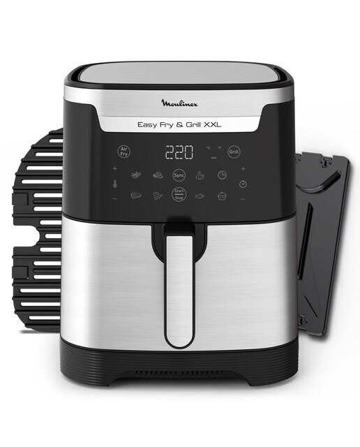 Freidora de Aire Moulinex Easy Fry & Grill XXL, 8 Programas, 6.5L, Parrilla de Aluminio Fundido