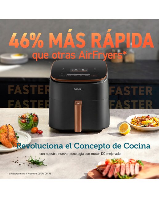 Freidora de aire Cosori Turbo Blaze Chef Edition con capacidad de 6 litros Negro-3