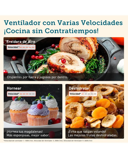 Freidora de aire Cosori Turbo Blaze Chef Edition con capacidad de 6 litros Negro-8