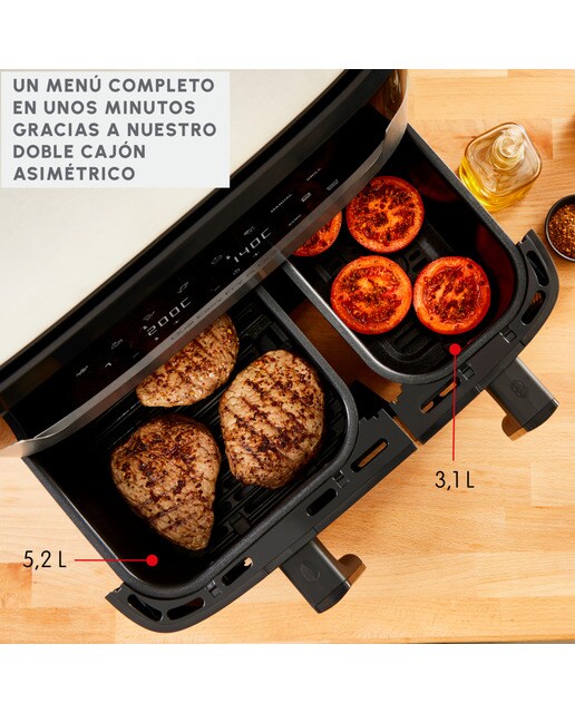 Fritadeira Air Fryer Moulinex Dual Easy Fry & Grill EZ905D20 com Capacidade de 8,3 Litros - Preto e Inox Preto / Inox-4