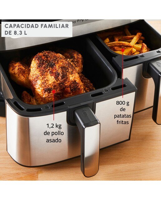 Fritadeira Air Fryer Moulinex Dual Easy Fry & Grill EZ905D20 com Capacidade de 8,3 Litros - Preto e Inox Preto / Inox-5