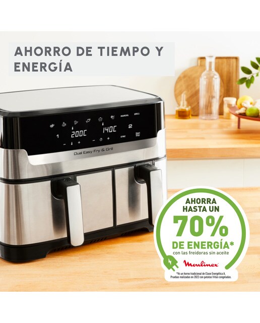 Fritadeira Air Fryer Moulinex Dual Easy Fry & Grill EZ905D20 com Capacidade de 8,3 Litros - Preto e Inox Preto / Inox-7
