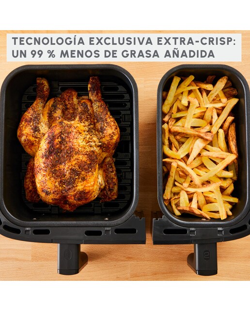 Fritadeira Air Fryer Moulinex Dual Easy Fry & Grill EZ905D20 com Capacidade de 8,3 Litros - Preto e Inox Preto / Inox-8