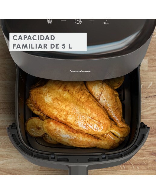 Freidora de Aire Moulinex Easy Fry Max, 10 Programas Automáticos, 5L Gris / Carbón-8