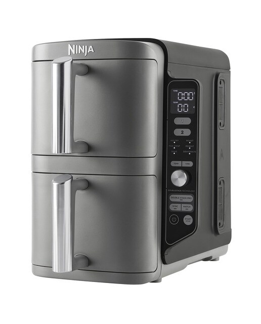 Fritadeira Air Fryer Ninja SL400EU sem Óleo, Vertical, Double Stack XL e de 9,5 Litros - Cinza Cinzento-2