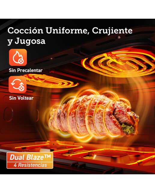 Freidora de aire Cosori Dual Blaze Twinfry? chef Edition con capacidad de 10 Litros y divisor flexible - Negro Negro-5