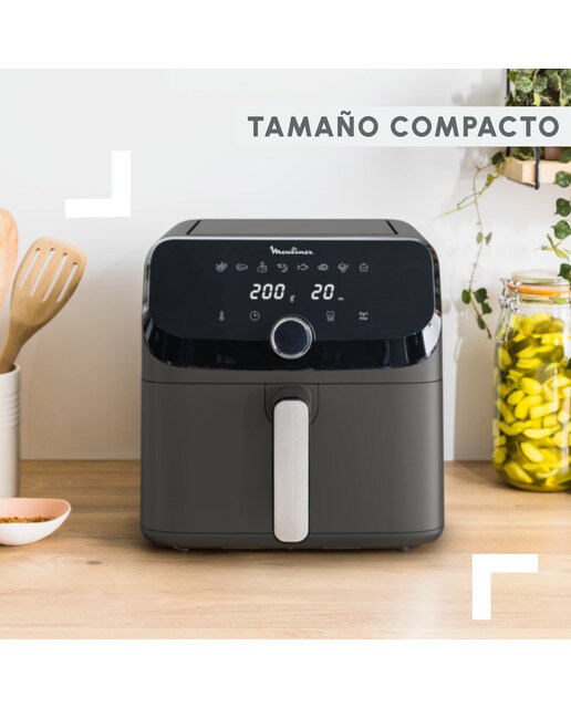 Freidora de Aire Moulinex Easy Fry Mega, 8 Programas Automáticos, 7.5L - Gris / Carbón Gris / Carbón-7