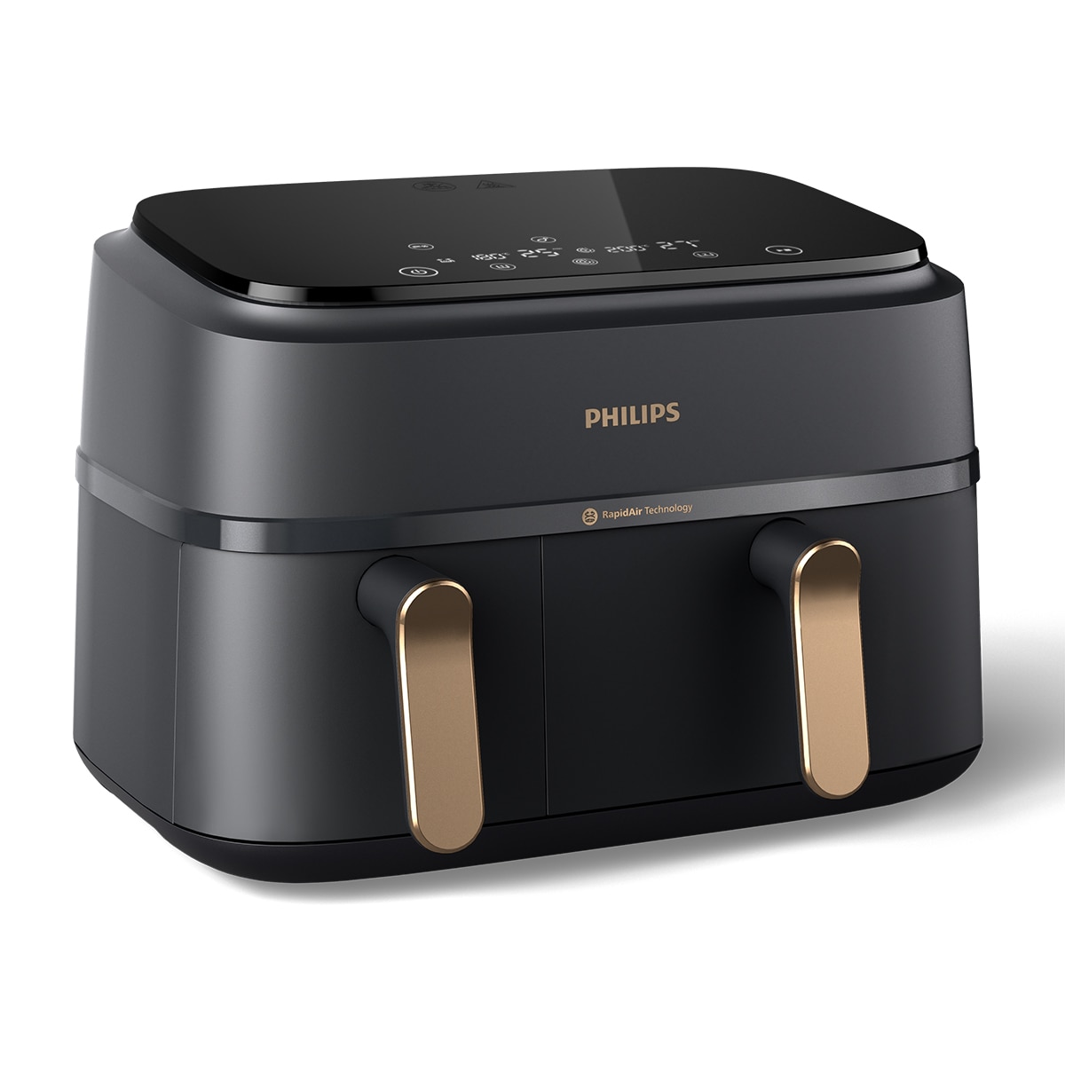 Freidora de aire Phjilips S3000 con doble cesta y 9 litros Negro / Cobre-3
