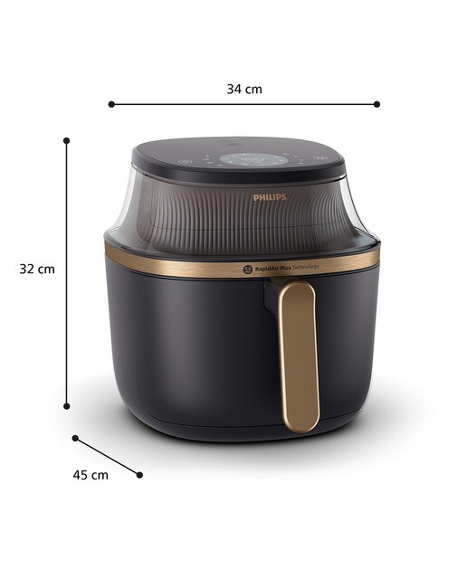 Fritadeira Air Fryer Philips NA342/00 S3000 Dig com Janela Tamanho XXL, 16 Funções, 2000W e 7,2 Litros - Preto/ Cobre Preto / Cobre-2