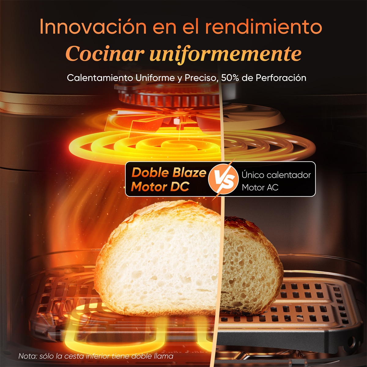Freidora de Aire Cosori Turbo Tower Pro Smart Chef Edition 10,8L con revestimiento 100% cerámico Negro / Dorado-7