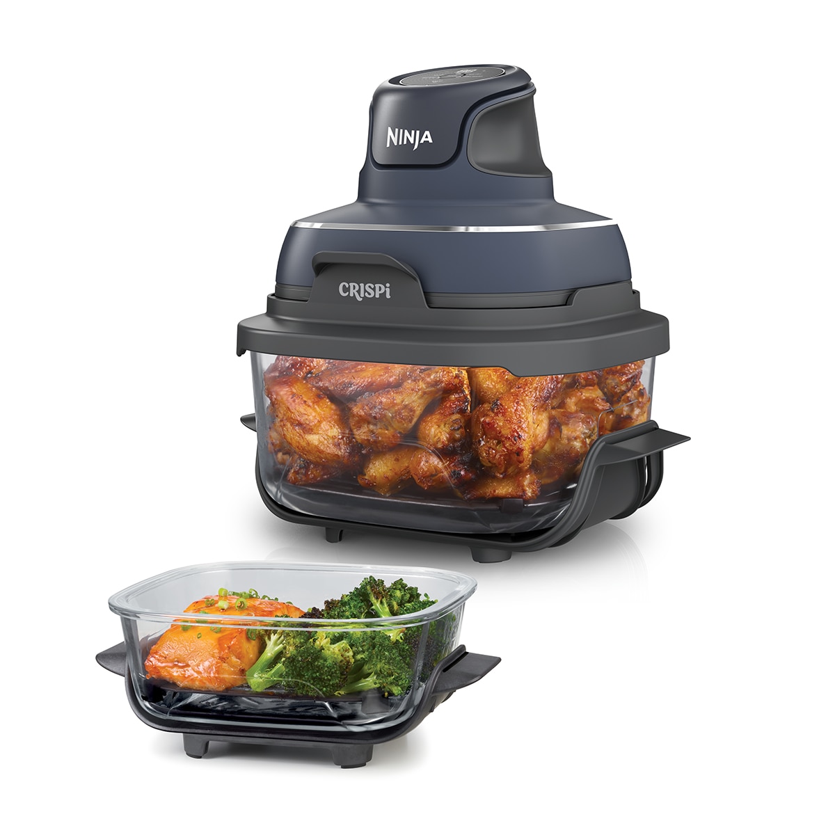 Imagen 0 de Freidora de aire Ninja Crispi FN101EUGY con recipientes cristal 3.8l y 1.4l libres de tóxicos, 4 funciones