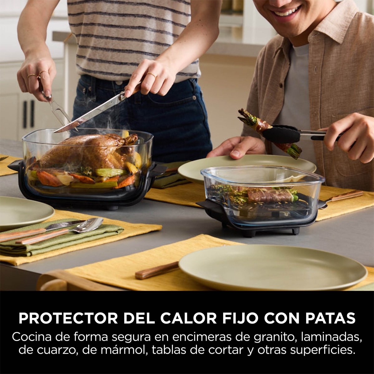 Freidora de aire Ninja Crispi FN101EUGY con recipientes cristal 3.8l y 1.4l libres de tóxicos, 4 funciones Azul oscuro-11