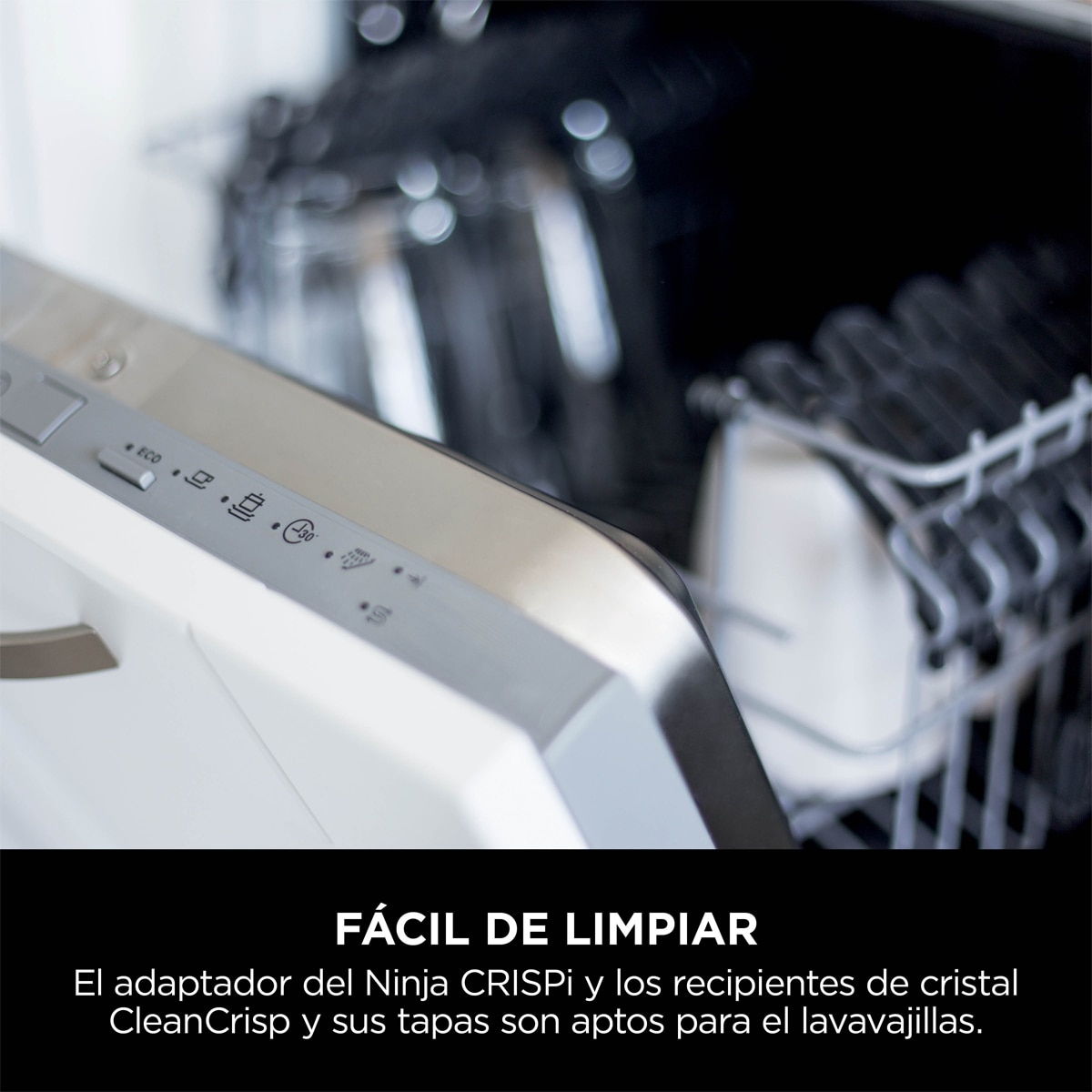 Freidora de aire Ninja Crispi FN101EUGY con recipientes cristal 3.8l y 1.4l libres de tóxicos, 4 funciones Azul oscuro-13
