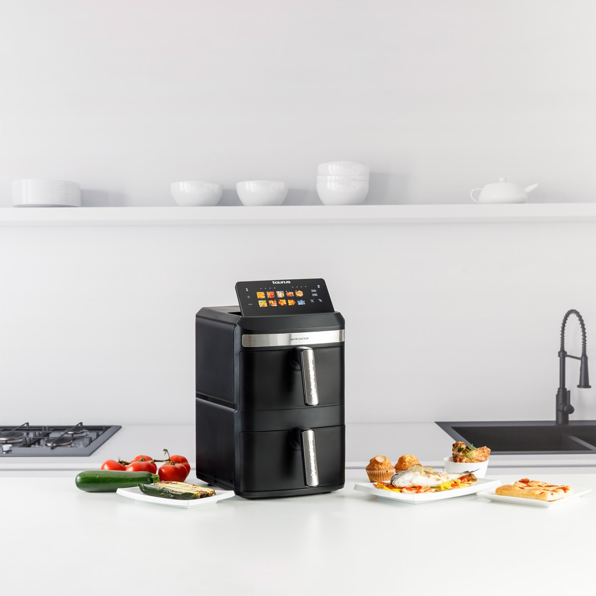 Freidora de aire Taurus Air Fry duo Slim 13 litros Negro-5