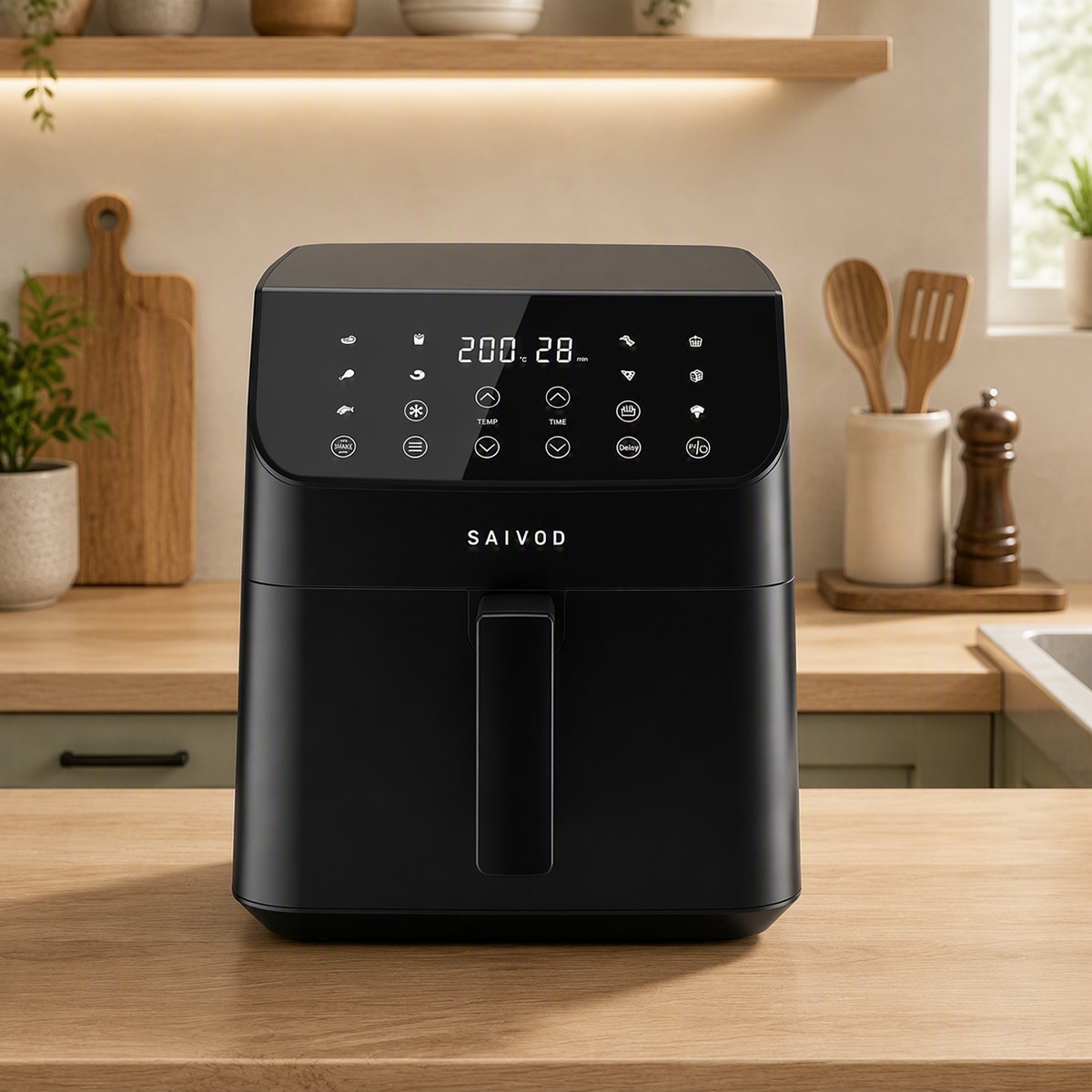 Fritadeira Air Fryer Saivod KB6017E sem Óleo de 6,5 litros - Preto Preto-6