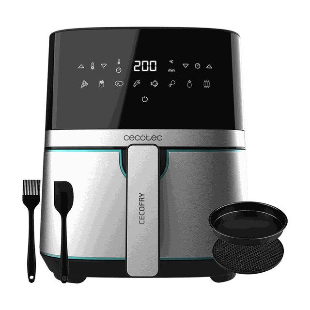 Imagen 0 de Freidora sin aceite Cecotec Cecofry Full Inox Pro 5500 de 5,5 L, con accesorios