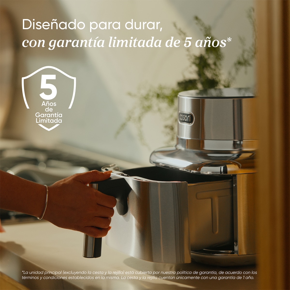 Freidora de aire Cosoi Iconic Single Smart 6,2 L de acero inoxidable Inox-13
