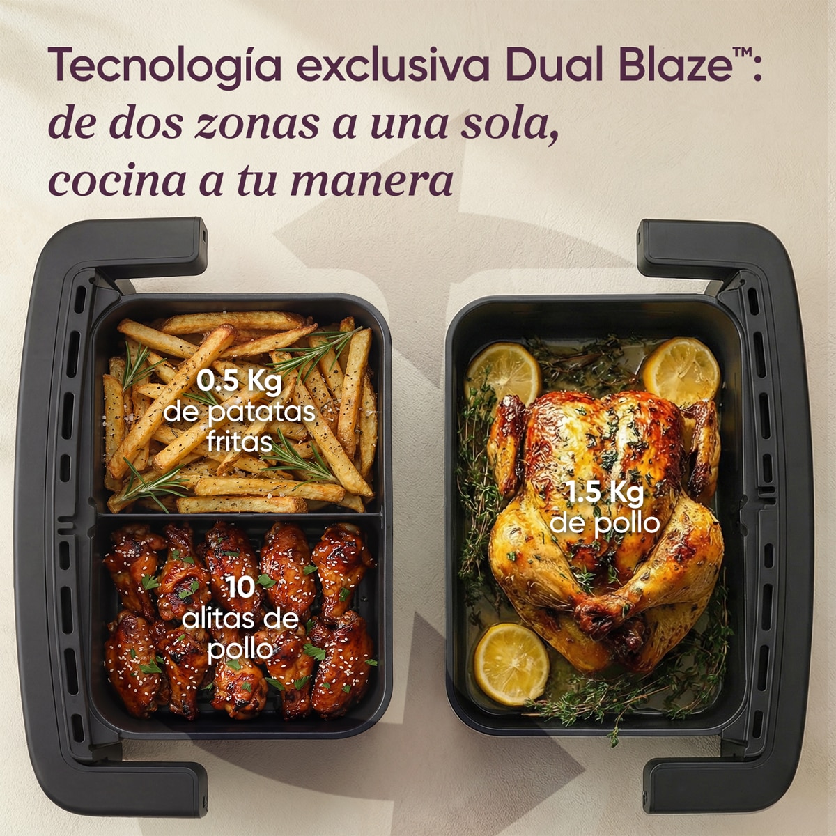 Freidora de Aire COSORI Twinfry™ Dual Blaze Compact de 8,6 litros Metal-13