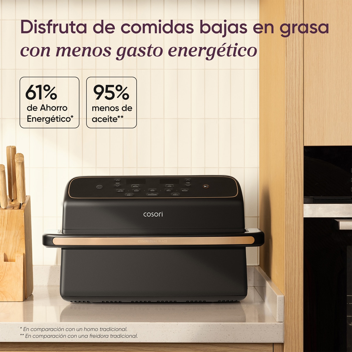 Freidora de Aire COSORI Twinfry™ Dual Blaze Compact de 8,6 litros Metal-15
