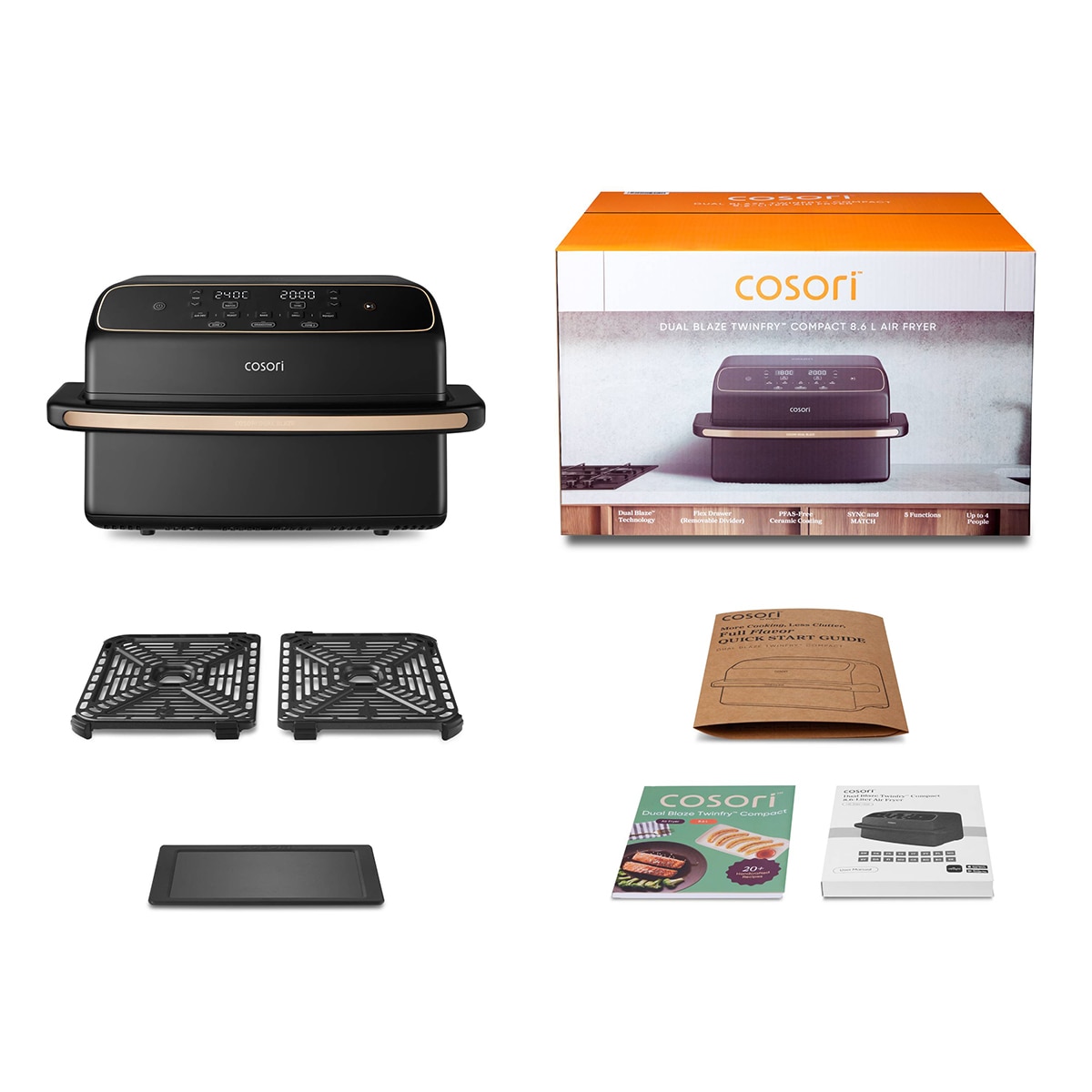 Freidora de Aire COSORI Twinfry™ Dual Blaze Compact de 8,6 litros Metal-18