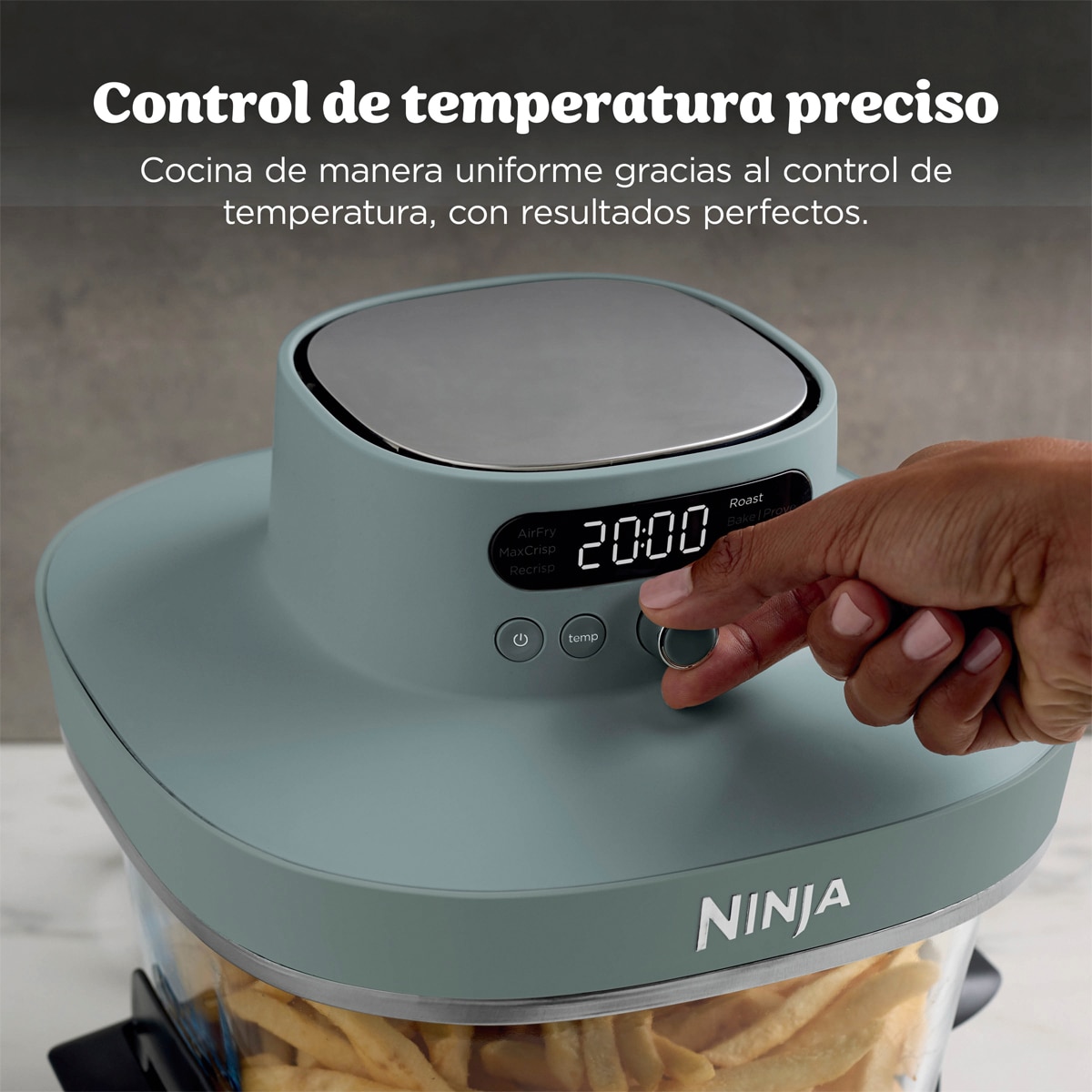 Freidora de aire Ninja AS101EUGY portátil, 7 en 1 Gris ceniza-9