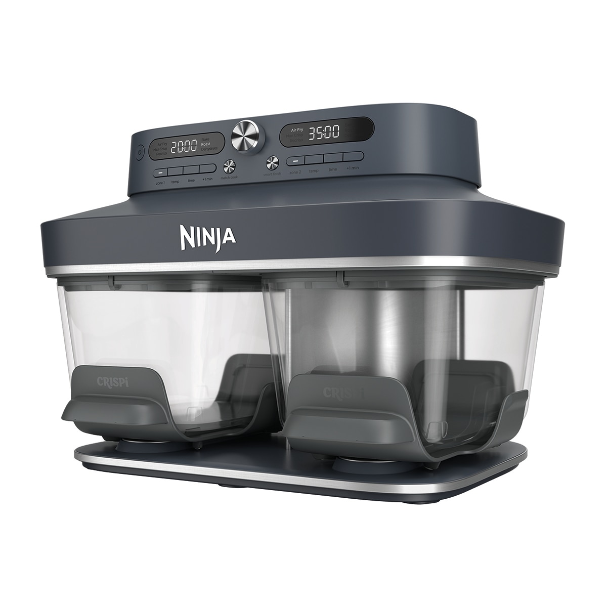 Freidora de aire portatil de cristal 8 en 1 Ninja Dual Zone DD102EUBL1 - Azul oscuro metalizado Azul oscuro metalizado-3