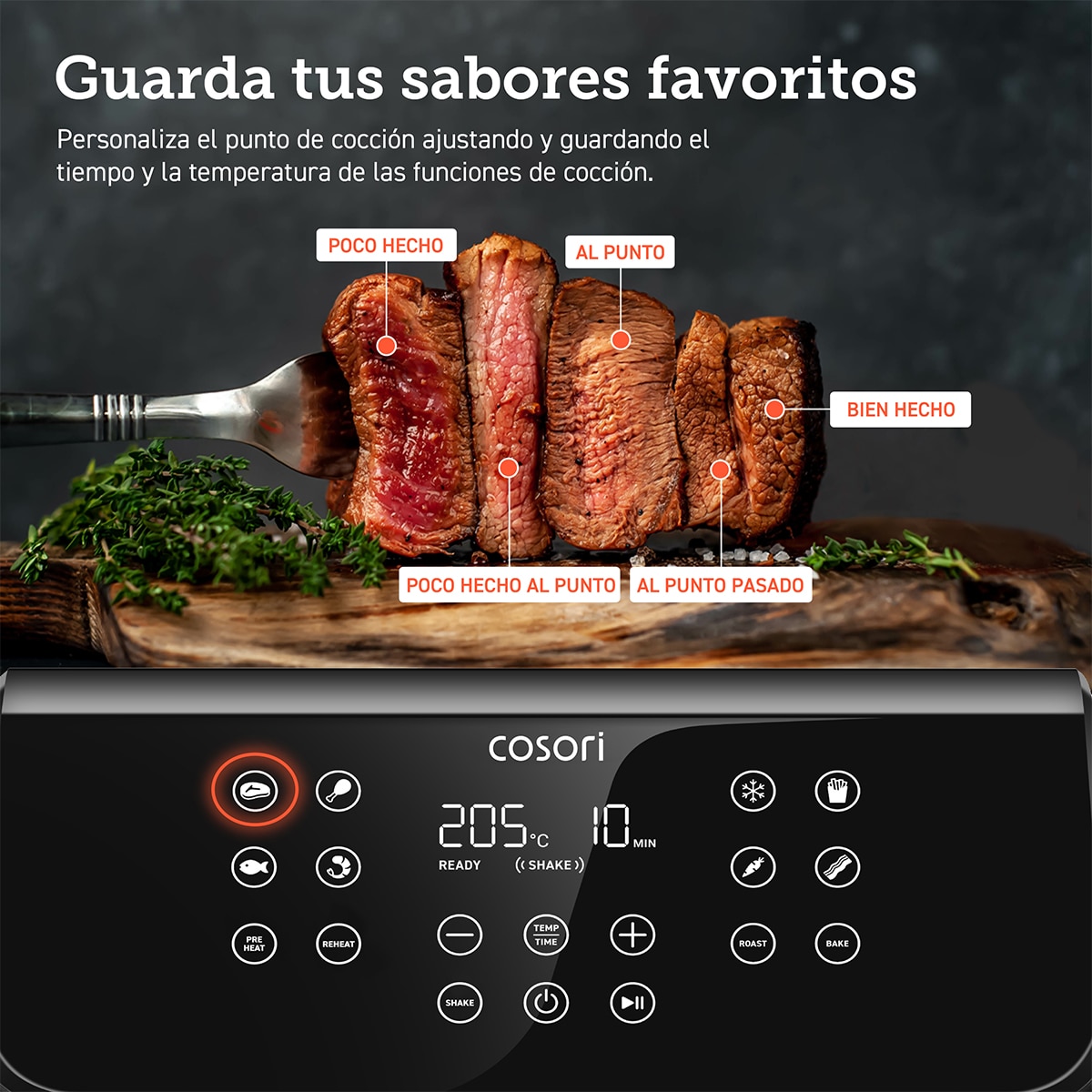Freidora de Aire Cosori Premium II Chef Edition 6,2 L con revestimiento cerámico - Negro Negro-7