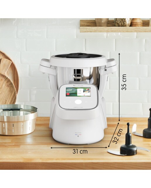 Robot de Cocina Moulinex I Companion Touch XL HF935, Conectividad WiFi Blanco-10