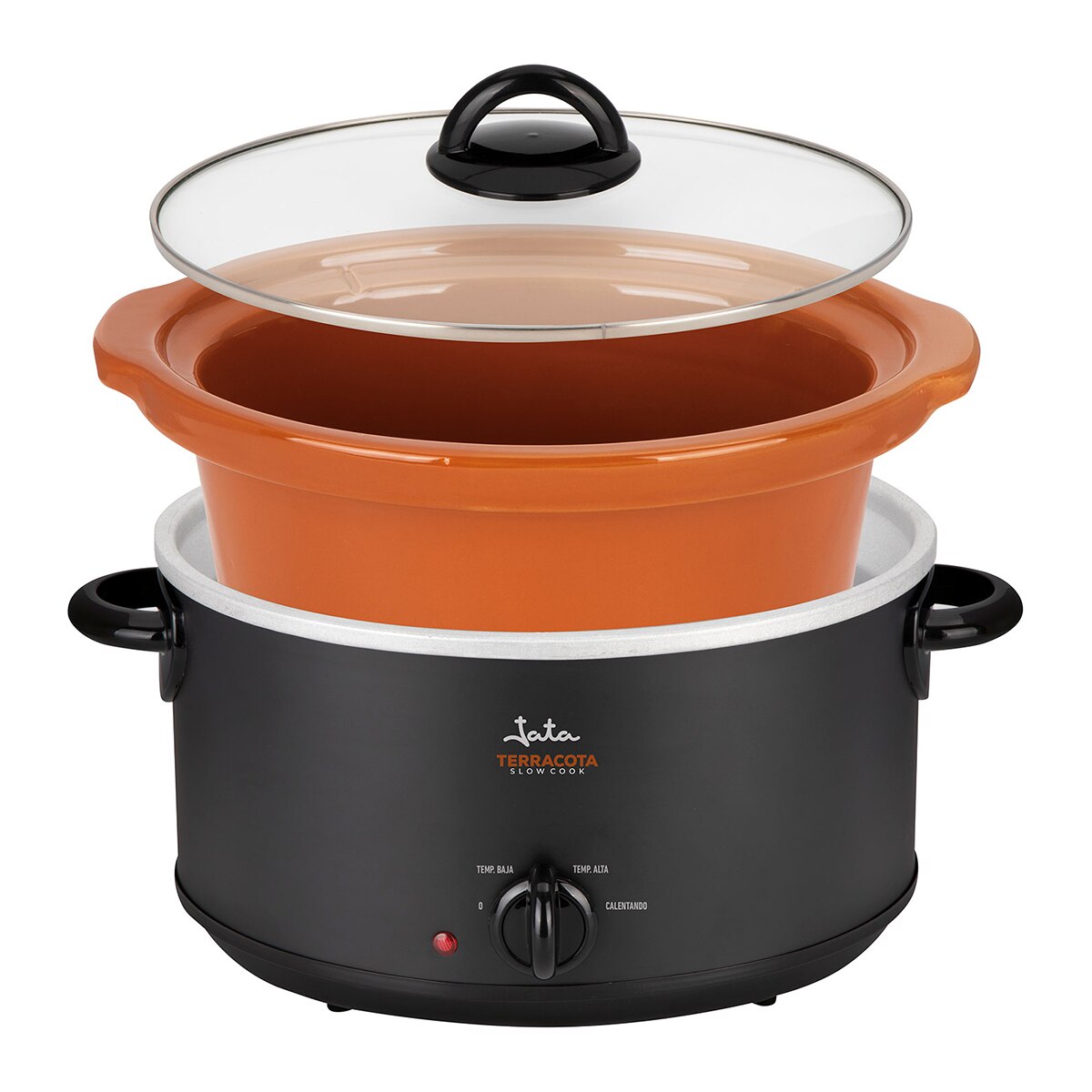 Olla de cocción lenta Jata JEOL2135 con capacidad para 3,5 litros Negro / Terracotta-5