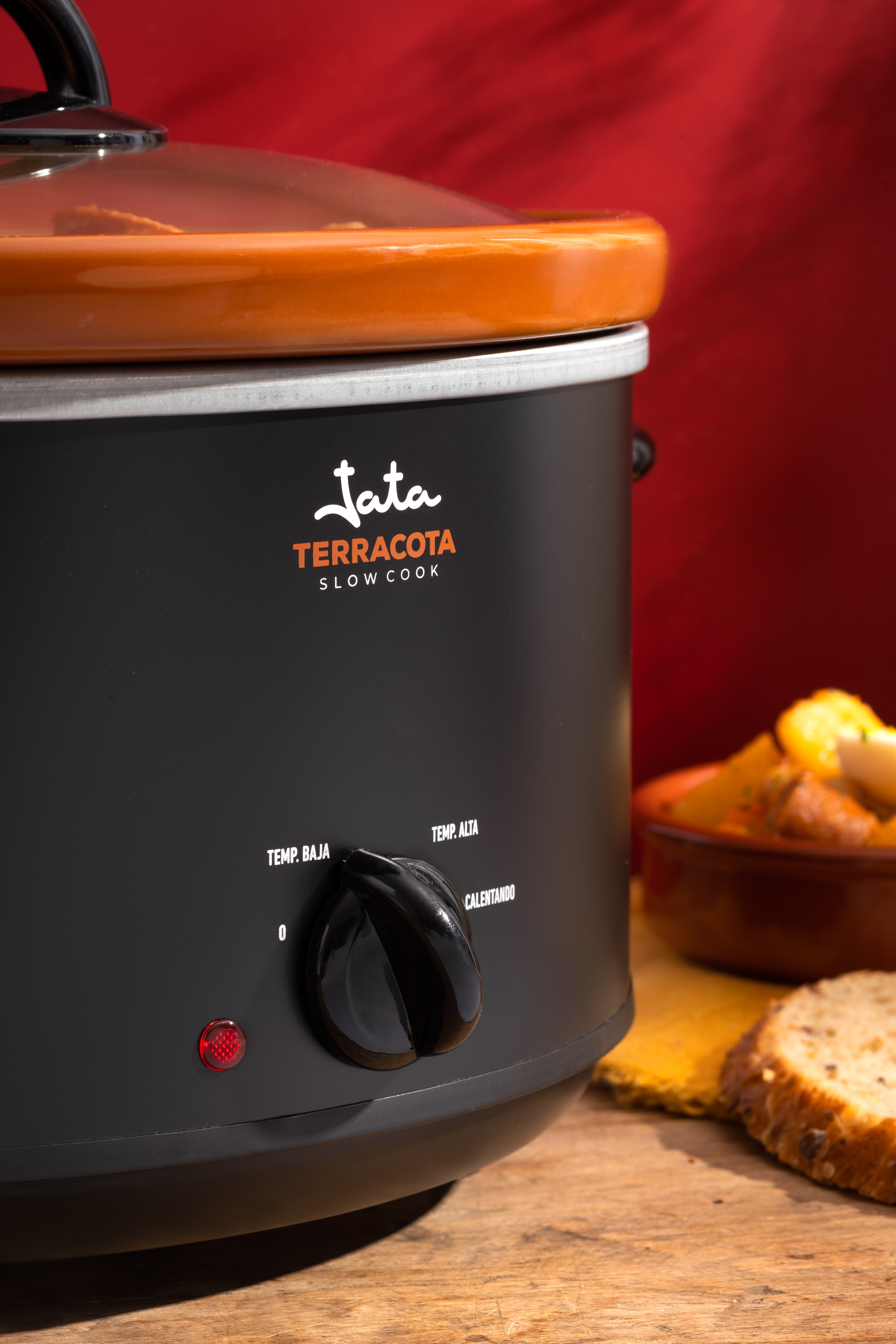 Olla de cocción lenta Jata JEOL2135 con capacidad para 3,5 litros Negro / Terracotta-7