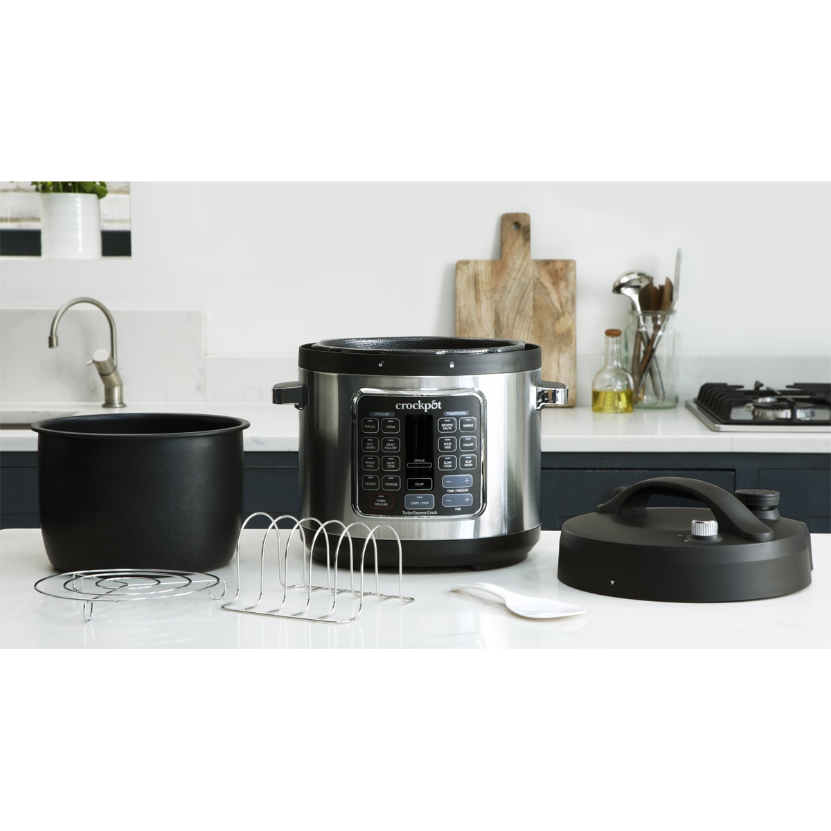Olla de presión eléctrica CrockPot Multicooker Turbo Express CSC062X con capacidad para 5,6 litros Negro-6
