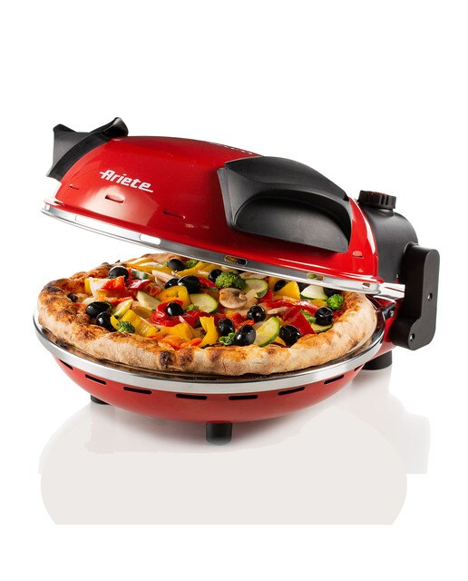 Mini horno para pizza Ariete 909 con método horno de leña Rojo-2