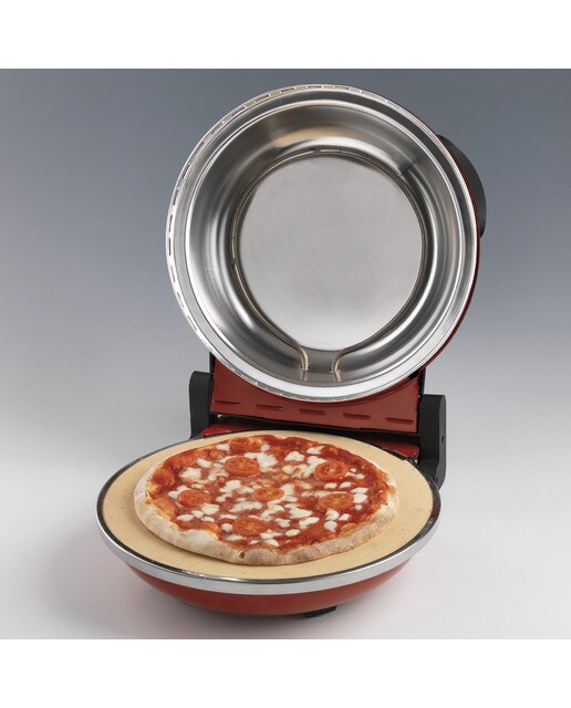 Mini horno para pizza Ariete 909 con método horno de leña Rojo-4