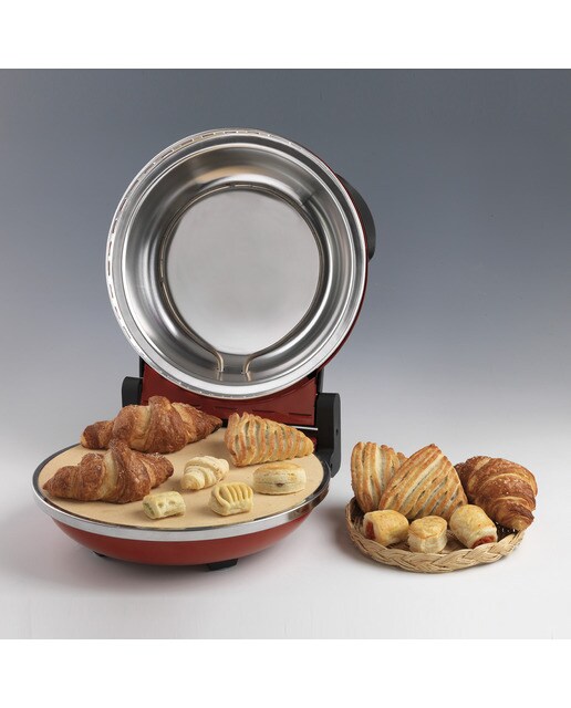 Mini horno para pizza Ariete 909 con método horno de leña Rojo-5
