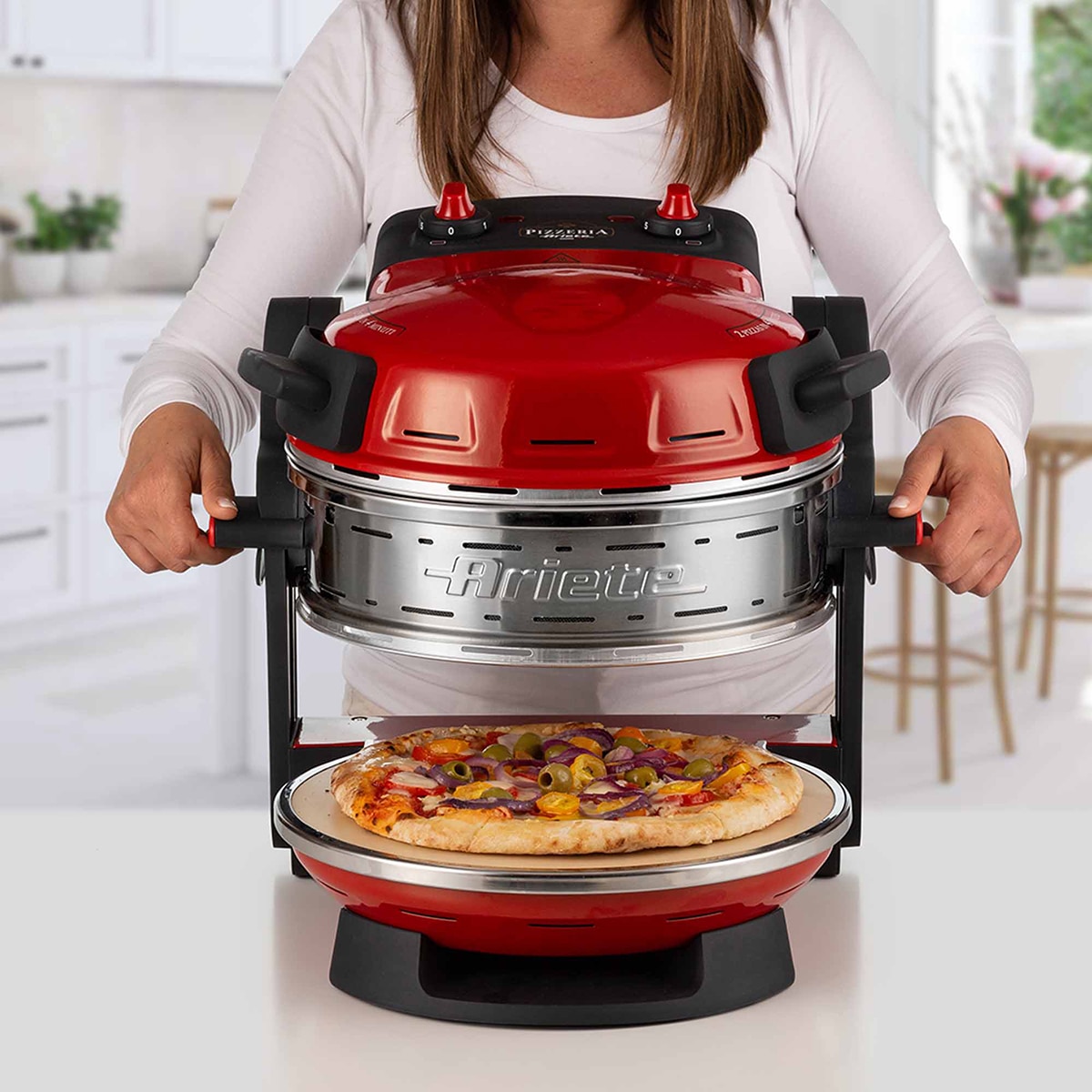 Horno doble para pizza ARIETE 927/00 Rojo-12