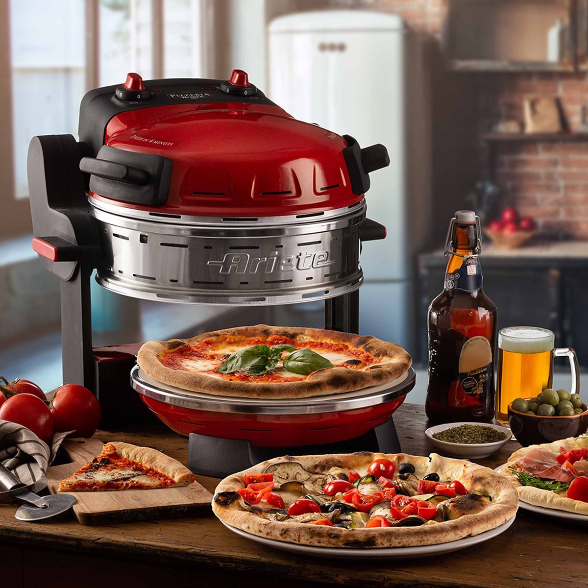 Horno doble para pizza ARIETE 927/00 Rojo-14