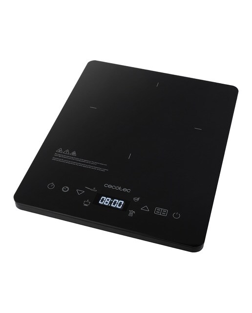 Placa de inducción Cecotec Full Crystal Onyx con control táctil - Negro Negro-1